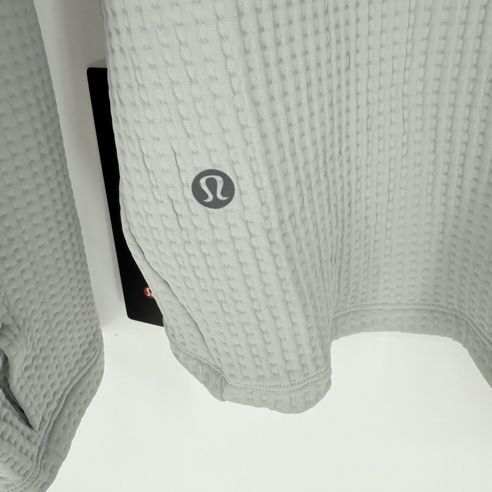 Lululemon Men's Waffle-Knit Half Zip In Silver Drop - Picture 11 of 11